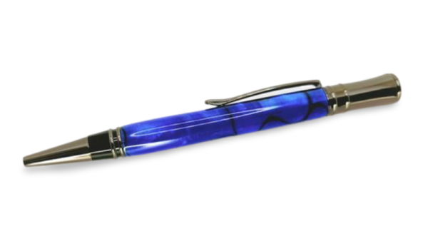 Dark Blue Pearl In Gun Metal Officer Handmade Pen