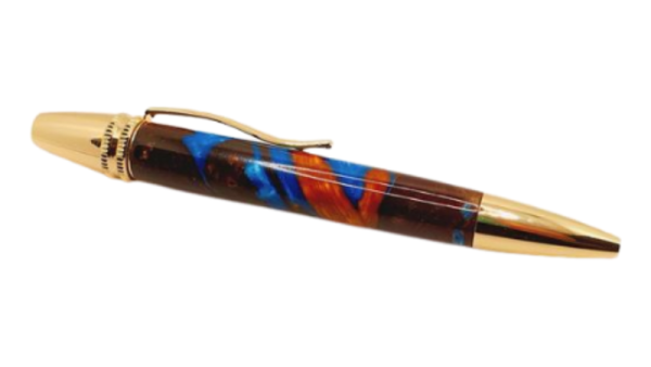 Blue Shakespeare Gold Poaris Twist Pen