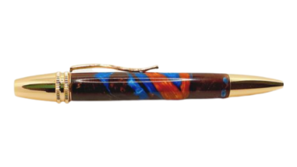 Blue Shakespeare Gold Poaris Twist Pen