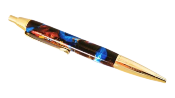 Blue Shakespeare Gold Devin Click Pen