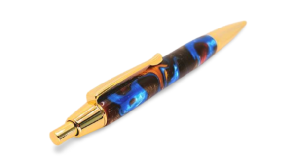 Blue Shakespeare Gold Devin Click Pen