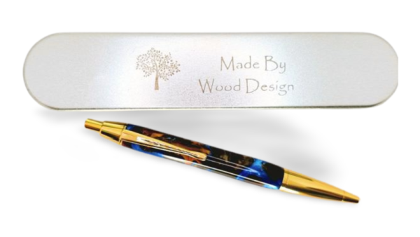 Blue Shakespeare Gold Devin Click Pen