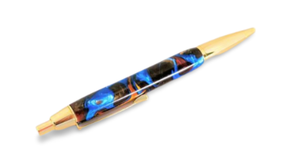 Blue Shakespeare Gold Devin Click Pen