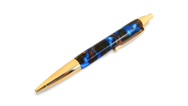 Blue Shakespeare Gold Devin Click Pen