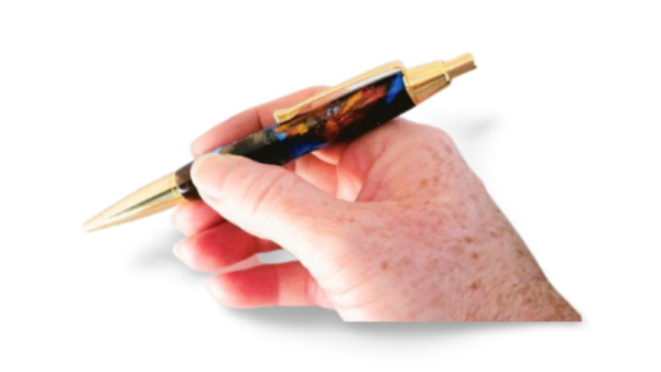 Blue Shakespeare Gold Devin Click Pen