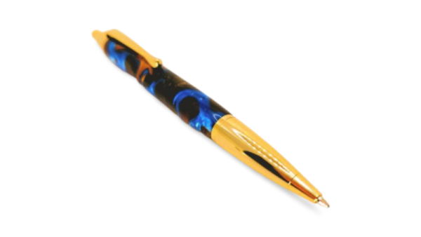 Blue Shakespeare Gold Devin Click Pen