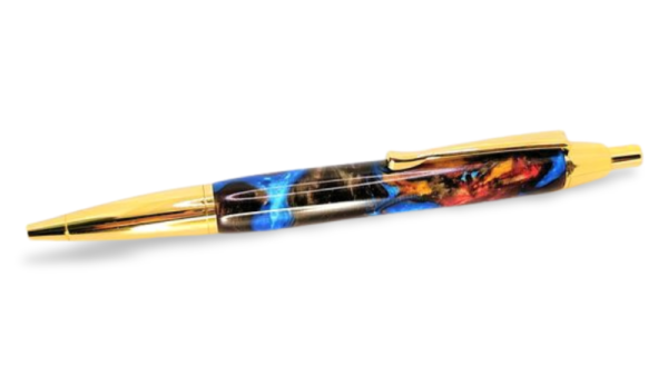 Blue Shakespeare Gold Devin Click Pen