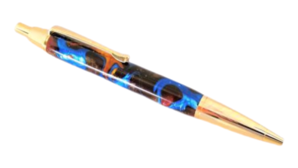 Blue Shakespeare Gold Devin Click Pen