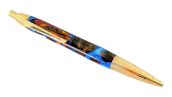 Blue Shakespeare Gold Devin Click Pen