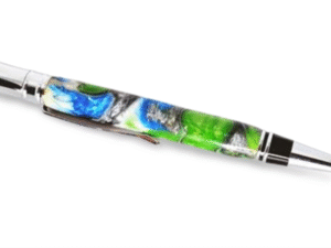 Ocean Swirl Silver Officer Executive Handmade Pen